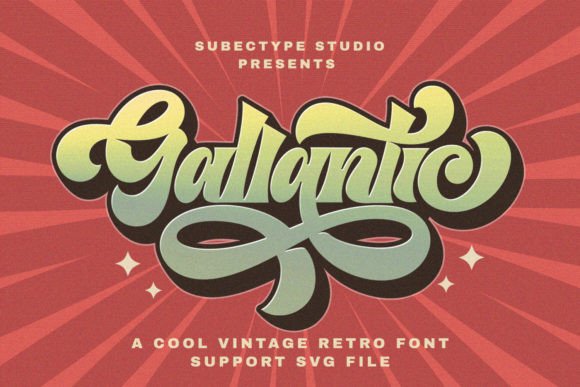 Gallantic: A Retro Display Font for Creative Crafters and Makers