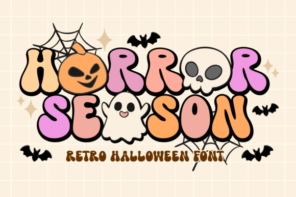Harness Horror Season: A Playful Retro Font for Digital Design