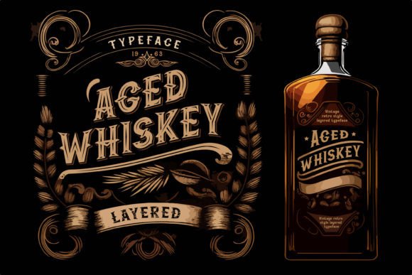 The Editorial Charm of Aged Whiskey Font