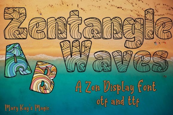 Zentangle Waves: A Display Font That Sails Into Modern Website Layouts